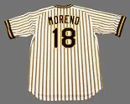 OMAR MORENO Pittsburgh Pirates 1978 Majestic Cooperstown Home Baseball Jersey 