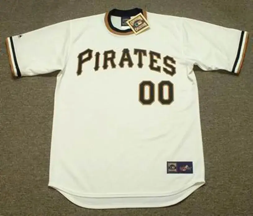 PITTSBURGH PIRATES 1970’s Majestic Throwback Jersey Customized “Any Number(s)” 