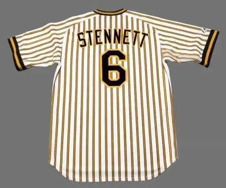 RENNIE STENNETT Pittsburgh Pirates 1978 Majestic Cooperstown Home Baseball Jersey 