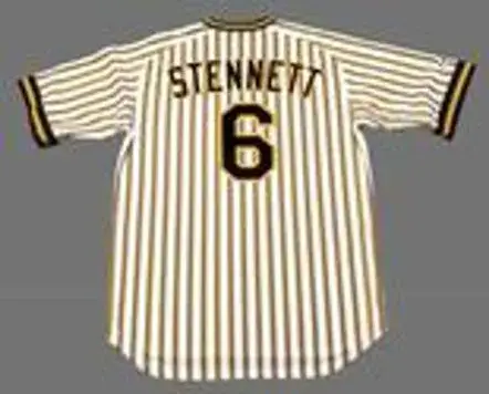 RENNIE STENNETT Pittsburgh Pirates 1978 Majestic Cooperstown Home Baseball Jersey 