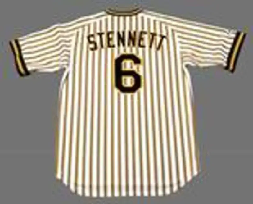 RENNIE STENNETT Pittsburgh Pirates 1978 Majestic Cooperstown Home Baseball Jersey 