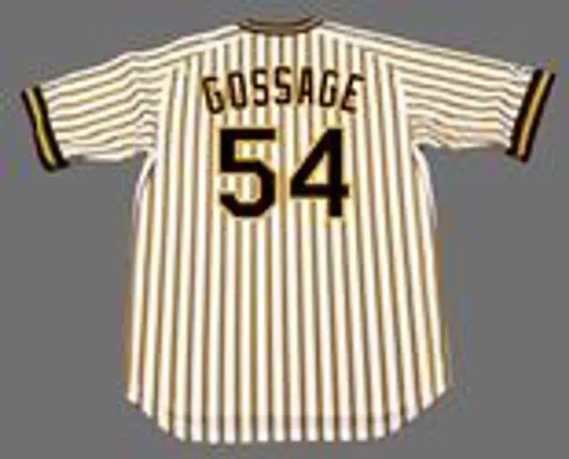 RICH GOSSAGE Pittsburgh Pirates 1977 Majestic Cooperstown Home Baseball Jersey 