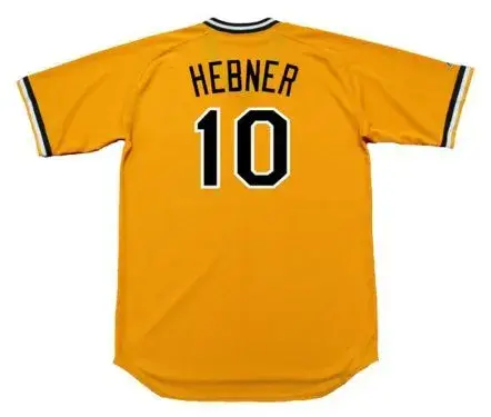 RICHIE HEBNER Pittsburgh Pirates 1982 Majestic Cooperstown Home Baseball Jersey 