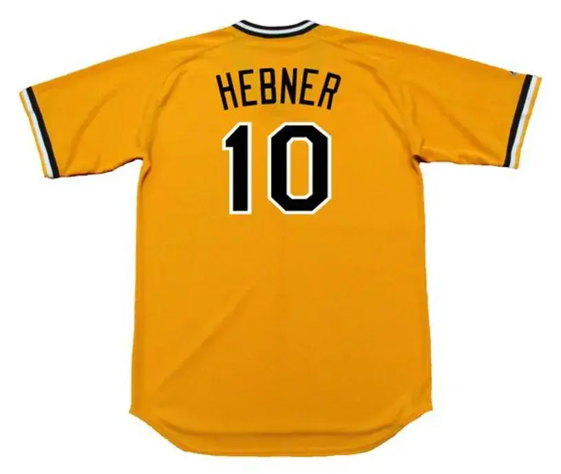 RICHIE HEBNER Pittsburgh Pirates 1982 Majestic Cooperstown Home Baseball Jersey 