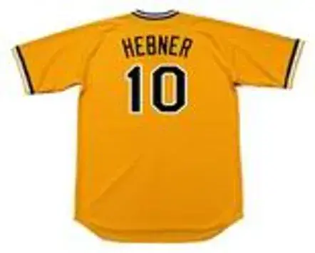 RICHIE HEBNER Pittsburgh Pirates 1982 Majestic Cooperstown Home Baseball Jersey 