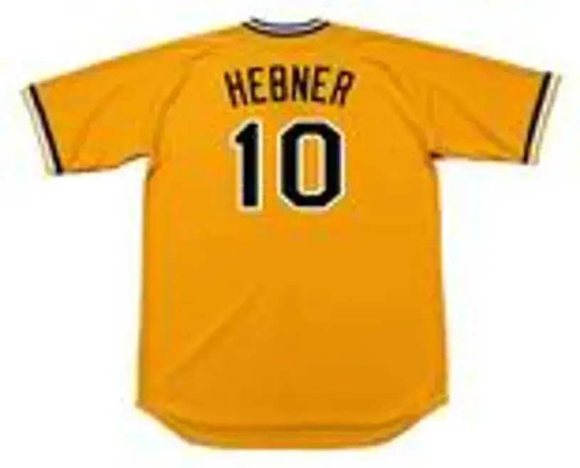 RICHIE HEBNER Pittsburgh Pirates 1982 Majestic Cooperstown Home Baseball Jersey 