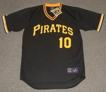 RICHIE HEBNER Pittsburgh Pirates 1983 Majestic Cooperstown Throwback Baseball Jersey