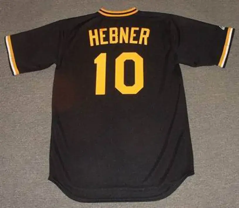RICHIE HEBNER Pittsburgh Pirates 1983 Majestic Cooperstown Throwback Baseball Jersey 