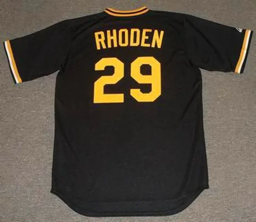 RICK RHODEN Pittsburgh Pirates 1982 Majestic Cooperstown Throwback Baseball Jersey 