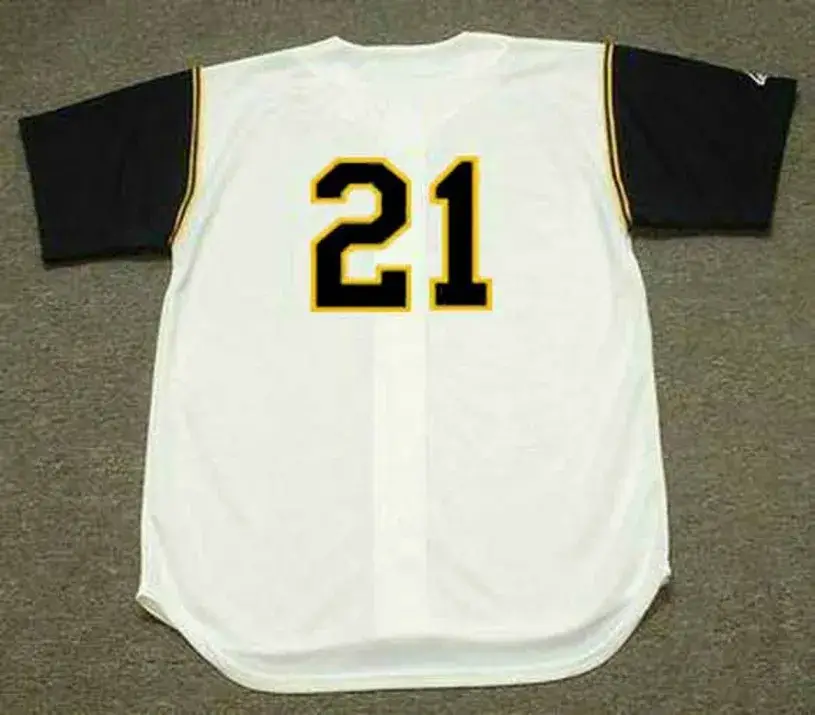 ROBERTO CLEMENTE Pittsburgh Pirates 1966 Home Majestic Baseball Throwback Jersey