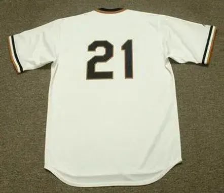 ROBERTO CLEMENTE Pittsburgh Pirates 1971 Home Majestic Baseball Throwback Jersey