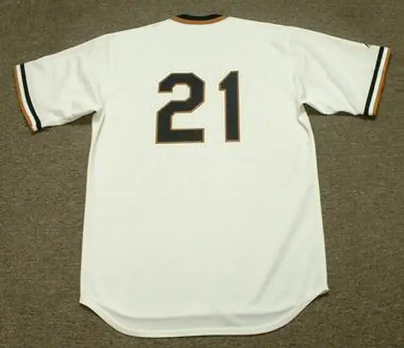 ROBERTO CLEMENTE Pittsburgh Pirates 1971 Home Majestic Baseball Throwback Jersey
