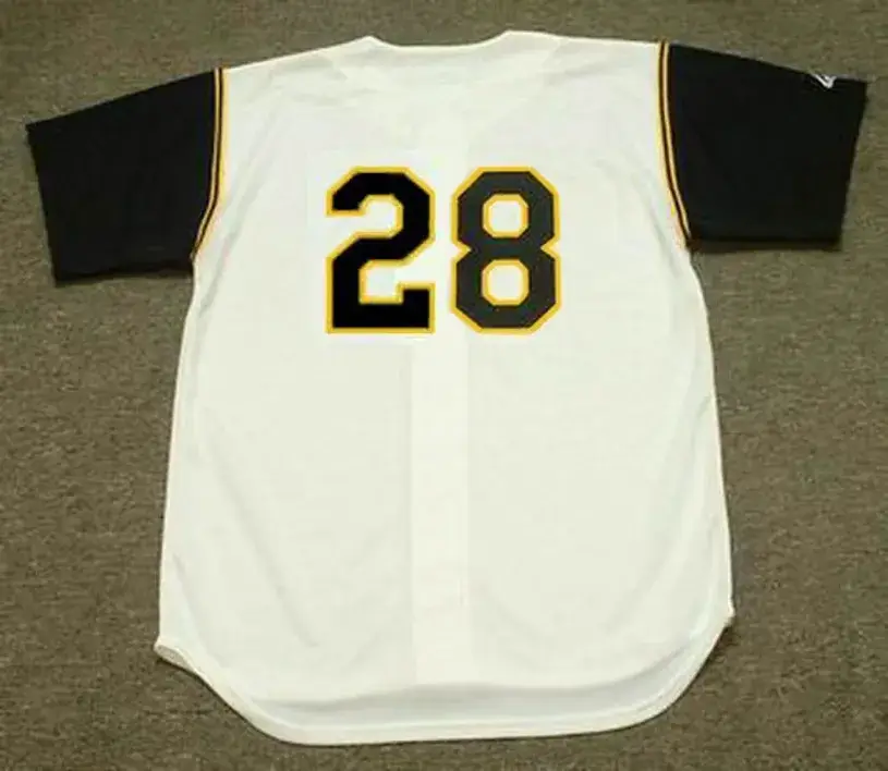 STEVE BLASS Pittsburgh Pirates 1966 Home Majestic Baseball Throwback Jersey