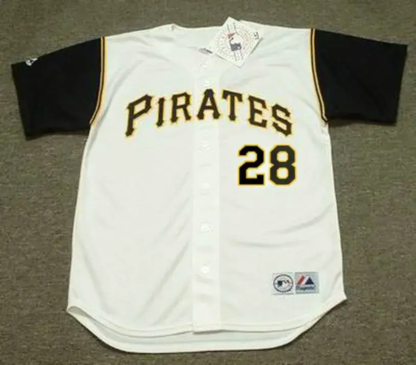STEVE BLASS Pittsburgh Pirates 1966 Home Majestic Baseball Throwback Jersey 