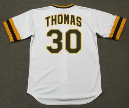 DERREL THOMAS San Diego Padres 1974 Majestic Cooperstown Home Baseball Jersey 