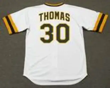 DERREL THOMAS San Diego Padres 1974 Majestic Cooperstown Home Baseball Jersey 