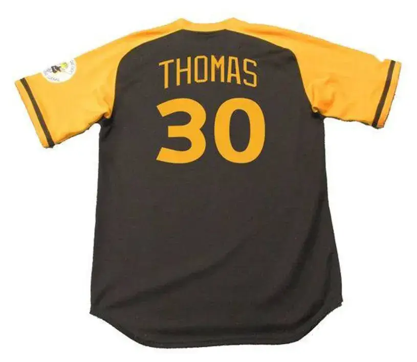 DERREL THOMAS San Diego Padres 1978 Away Majestic Baseball Throwback Jersey 