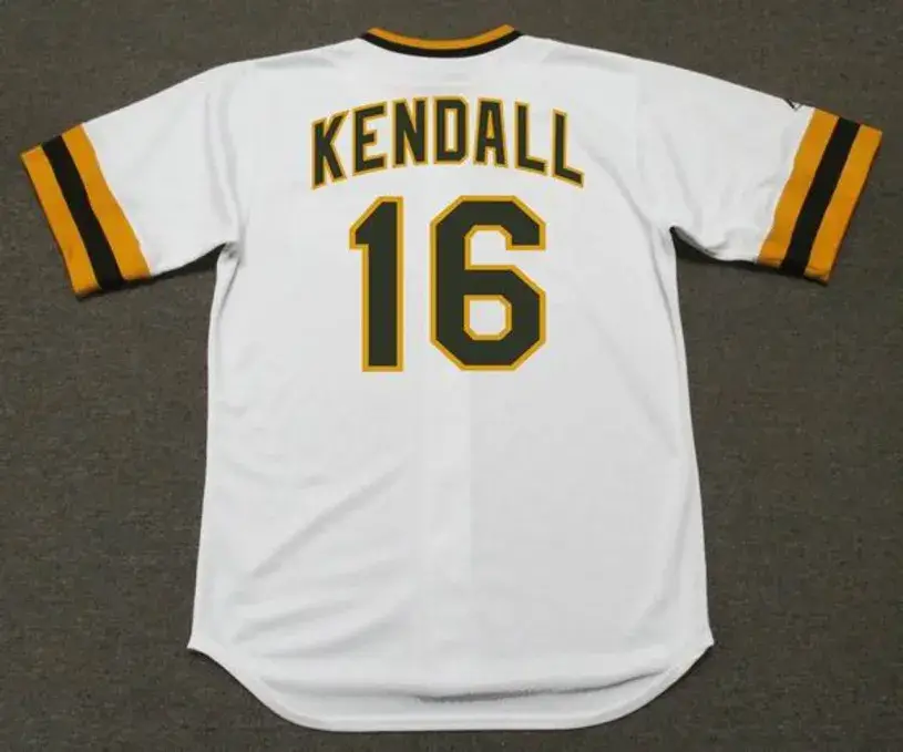 FRED KENDALL San Diego Padres 1974 Majestic Cooperstown Home Baseball Jersey 