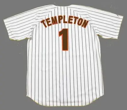 GARRY TEMPLETON San Diego Padres 1986 Home  Majestic Throwback Baseball Jersey 