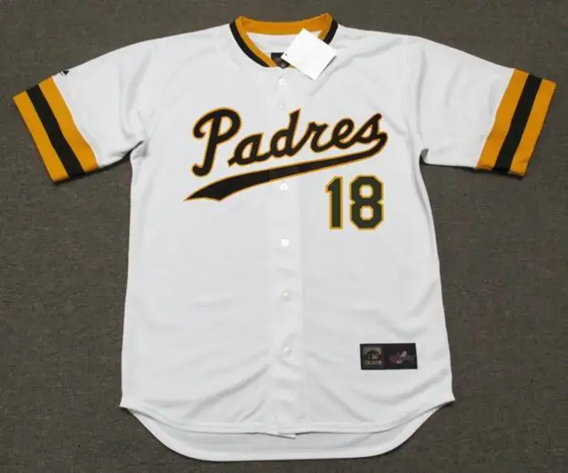 GENE TENACE San Diego Padres 1970’s Majestic Cooperstown Home Baseball Jersey