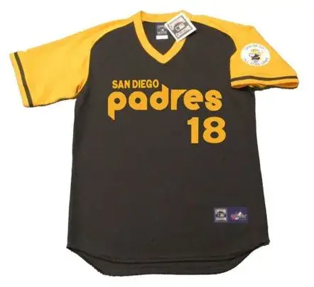 GENE TENACE San Diego Padres 1978 Majestic Cooperstown Away Baseball Jersey