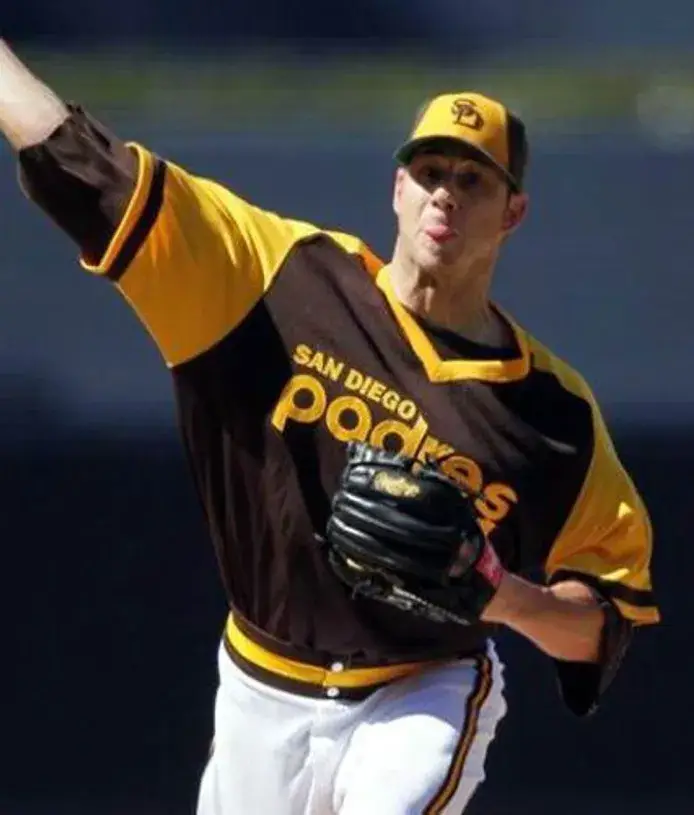 JAKE PEAVY San Diego Padres 1978 Away Majestic Baseball Throwback Jersey 