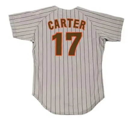 JOE CARTER San Diego Padres 1990 Away Majestic Throwback Baseball Jersey