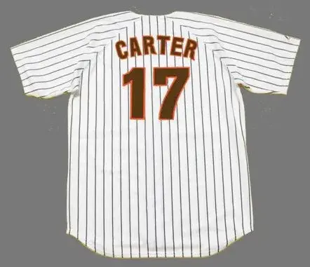 JOE CARTER San Diego Padres 1990 Home Majestic Throwback Baseball Jersey 