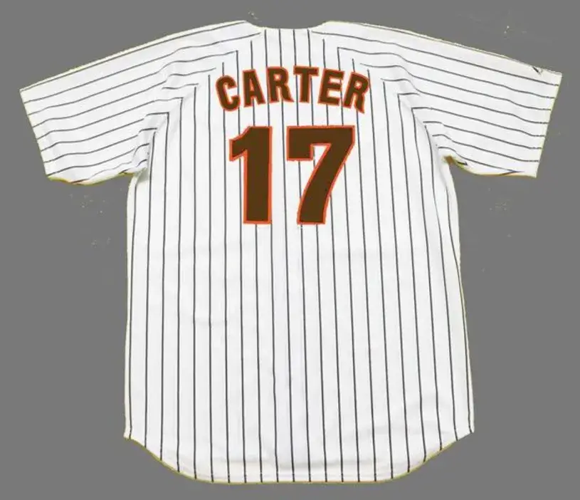 JOE CARTER San Diego Padres 1990 Home Majestic Throwback Baseball Jersey 