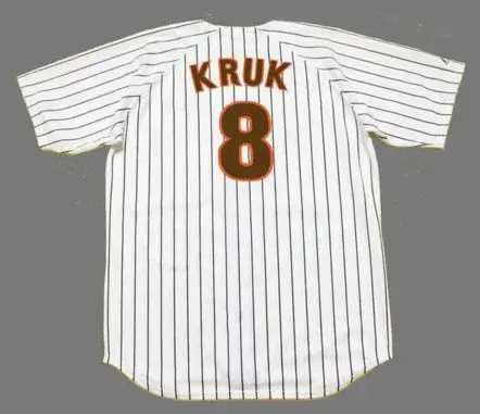 JOHN KRUK San Diego Padres 1988 Home Majestic Throwback Baseball Jersey 
