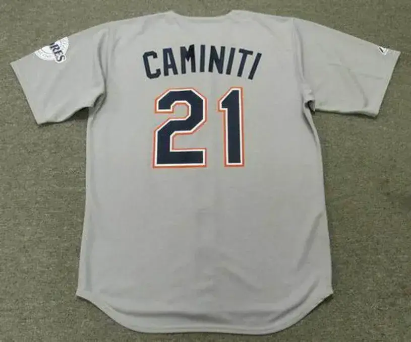 KEN CAMINITI San Diego Padres 1996 Away Majestic Baseball Throwback Jersey 