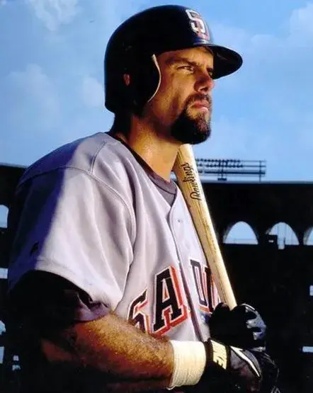 KEN CAMINITI San Diego Padres 1996 Away Majestic Baseball Throwback Jersey 