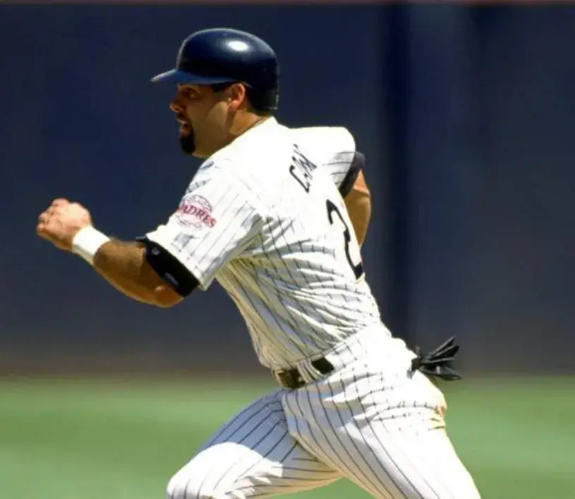 KEN CAMINITI San Diego Padres 1996 Home Majestic Throwback Baseball Jersey 