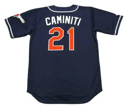 KEN CAMINITI San Diego Padres 1997 Alternate Majestic Baseball Throwback Jersey 