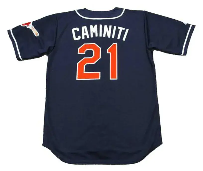 KEN CAMINITI San Diego Padres 1997 Alternate Majestic Baseball Throwback Jersey 