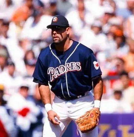 KEN CAMINITI San Diego Padres 1997 Alternate Majestic Baseball Throwback Jersey 