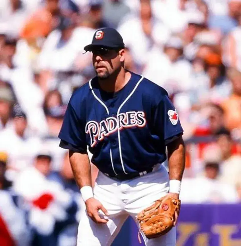 KEN CAMINITI San Diego Padres 1997 Alternate Majestic Baseball Throwback Jersey 