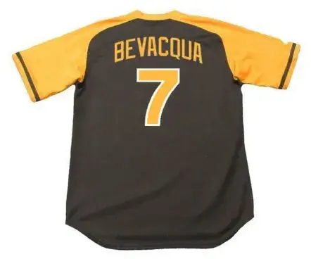 KURT BEVACQUA San Diego Padres 1979 Away Majestic Baseball Throwback Jersey