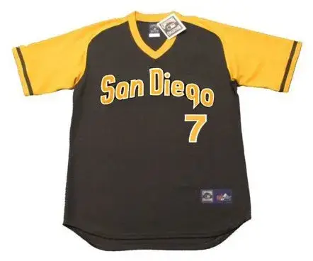 KURT BEVACQUA San Diego Padres 1979 Away Majestic Baseball Throwback Jersey 