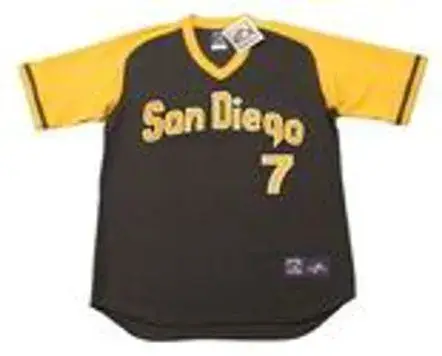 KURT BEVACQUA San Diego Padres 1979 Away Majestic Baseball Throwback Jersey 