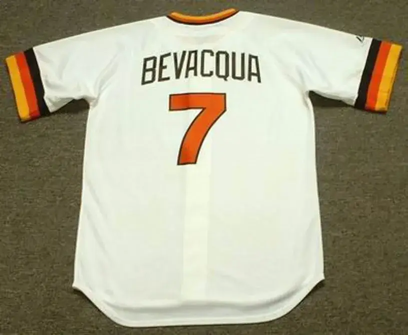 KURT BEVACQUA San Diego Padres 1984 Majestic Cooperstown Throwback Home Baseball Jersey 