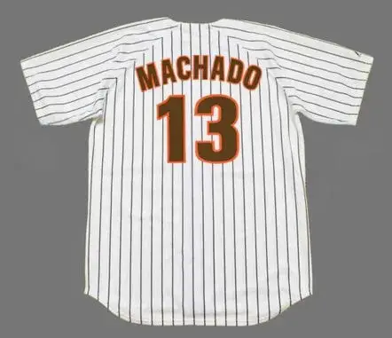 MANNY MACHADO San Diego Padres 1980’s Home Majestic Throwback Baseball Jersey 