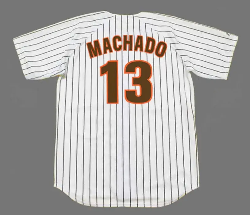 MANNY MACHADO San Diego Padres 1980’s Home Majestic Throwback Baseball Jersey 