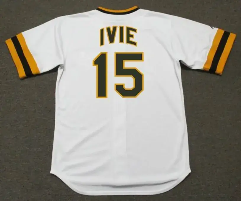 MIKE IVIE San Diego Padres 1974 Majestic Cooperstown Home Baseball Jersey 