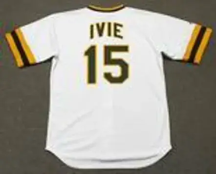 MIKE IVIE San Diego Padres 1974 Majestic Cooperstown Home Baseball Jersey 