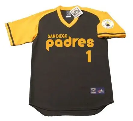 OZZIE SMITH San Diego Padres 1978 Away Majestic Baseball Throwback Jersey
