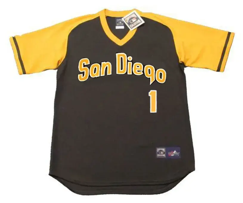 OZZIE SMITH San Diego Padres 1979 Away Majestic Baseball Throwback Jersey 