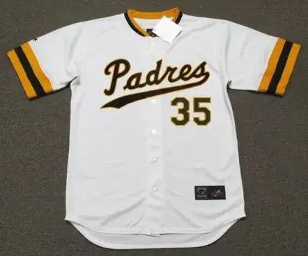 RANDY JONES San Diego Padres 1974 Majestic Cooperstown Throwback Baseball Jersey