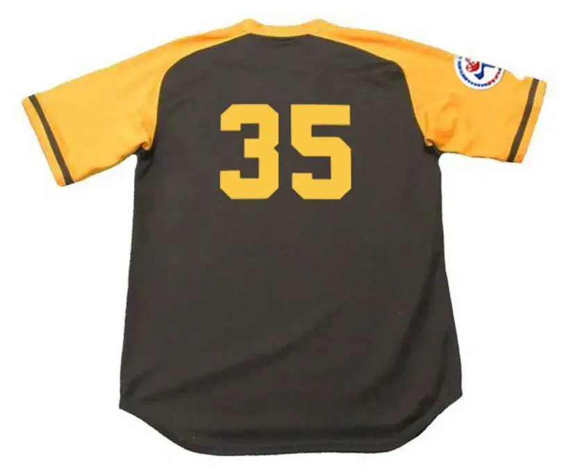 RANDY JONES San Diego Padres 1976 Away Majestic Baseball Throwback Jersey 