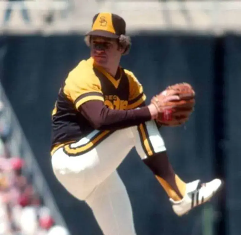 RANDY JONES San Diego Padres 1978 Away Majestic Baseball Throwback Jersey 